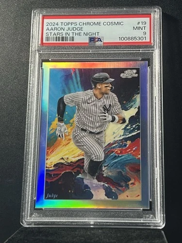 AARON JUDGE PSA 9 2024 TOPPS COSMIC CHROME #STN-19 STARS IN THE NIGHT REFRACTOR