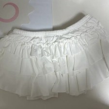 Romwe White Tiered Vintage Mini Skirt with Frills Official