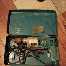 VINTAGE MAKITA HP2010N 1/2” Hammer Drill 3/4” Concrete 2Speed Metal Case Japan