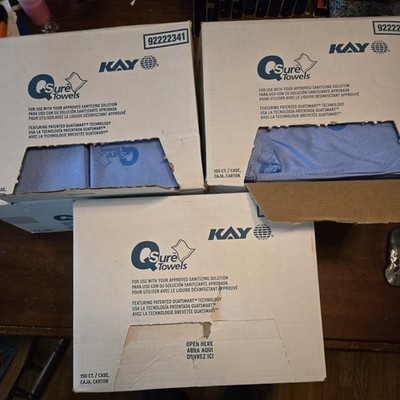 3 Boxs of Center Pull Shop Towels - 150 count in each box Q Sure Towels