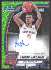 Ashton Hardaway 2024-25 Bowman University Prospects Autographs Green Shimmer #93