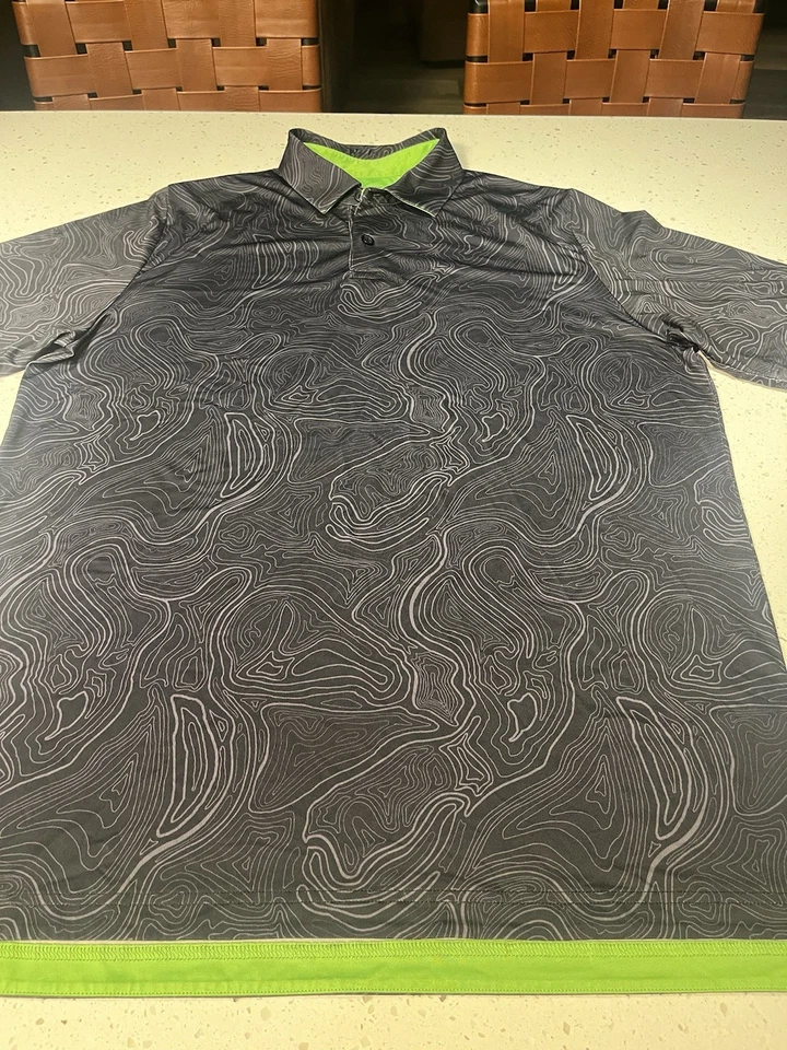 Polo de golf Callaway Opti-Dri manga corta - mediano para hombre - negro multicolor Foto 4 de 4