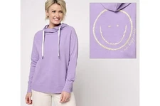 Peace Love World French Terry Happy Travels Hoodie A603528 Orchid Bloom XL