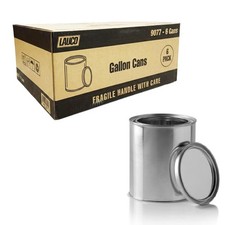 Lauco Empty Paint Cans With Lids 128 Oz Gallon Metal Paint Cans 6 Pack