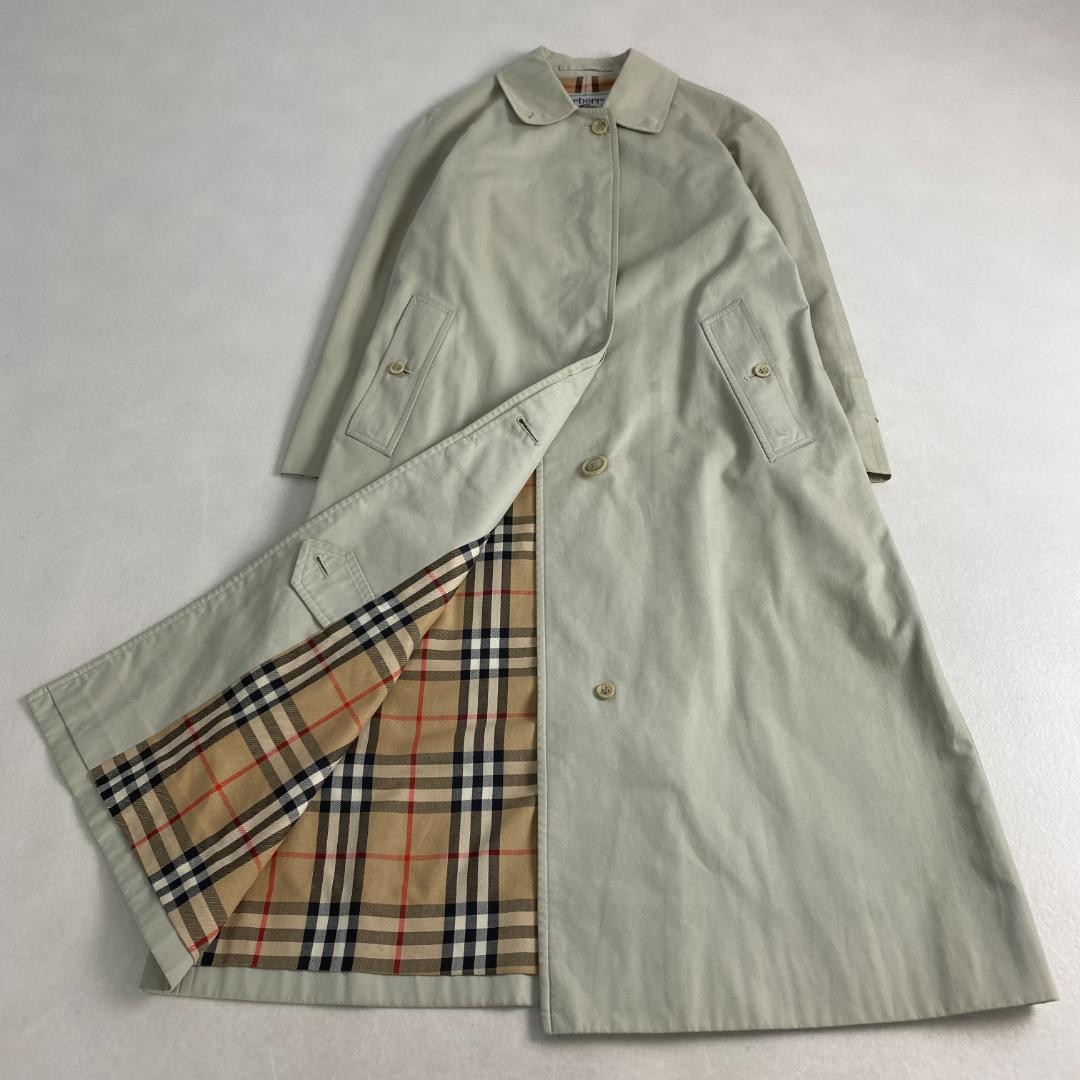 Burberry Trench Coat Nova Check White Tag Long Length