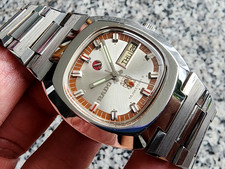 DE COLECCIÓN RADO MOSKETEER III AUTOMÁTICO DÍA FECHA CABALLERO PLATA/MARRÓN Esfera Raro NicE
