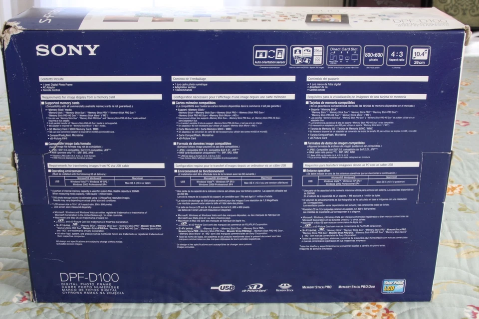 Sony S Frame DPF-D100 10.4" Digital Photo Picture Frame with Remote 12V.  - Image 2 of 4