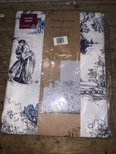 Aphorism Double Duvet Set - Blue & White Toile De Jouy - 100% Cotton Percale