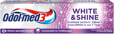 Odol-Med 3 White & Shine Zahnpasta 75 ml   Zahnaufhellung, Fluorid