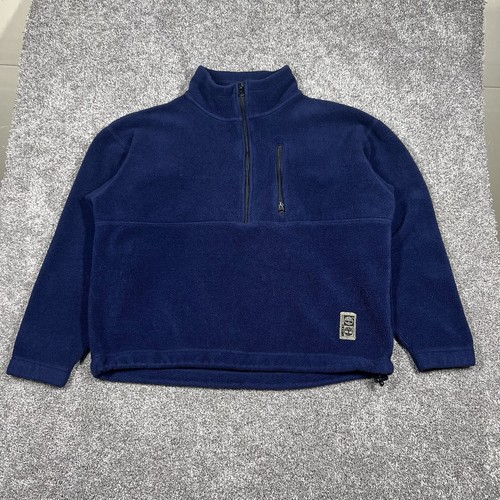 Vintage Timberland Jacket Mens Small Blue Fleece Half Zip 90s Polartec Gorpcore