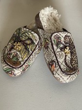 TORY BURCH T MONOGRAM CHARM NEEDLEPOINT SHEARLING MULE IN CHEETAH BUTTERMILK 5M