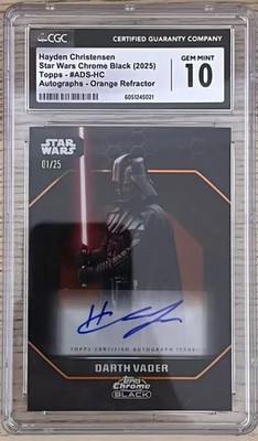 2025 Topps Black Star Wars Darth Vader Hayden Christensen Auto 1
