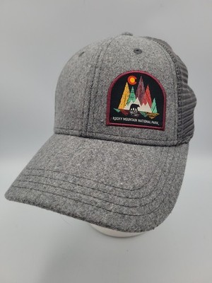 Rocky Mountain National Park Gray Trucker Hat Rocky Mtn Gear Patch Estes Park 