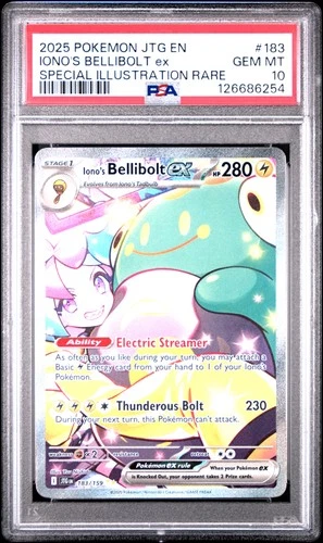 PSA 10 Iono'S Bellibolt Ex #183 2025 Pokemon Jtg Journey Together 126686254