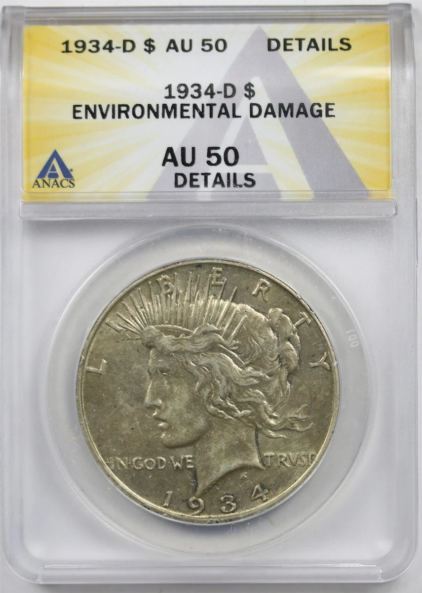 AU 50 Graded 1934 Year Peace Dollars (1921-1935) for sale | eBay
