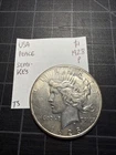 USA Silver Peace Dollar 1928 P Semi Key - Light Polish