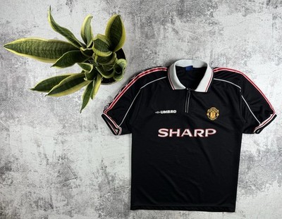 Manchester United MU 1998 Men's Umbro Black Soccer Football Shirt