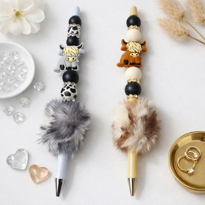 Highland Kuh Perlen Stift süß Neuheit Tier Geburtstag Weihnachtsgeschenk Geschenk