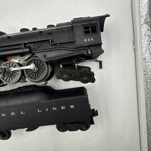 LIONEL POSTWAR O GAUGE HUDSON STEAM LOCOMOTIVE #646 + 2046W WHISTLE TENDER - Picture 3 of 19