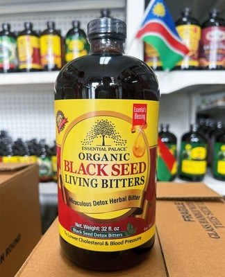 Essential Palace Organic Black Seed Living Bitters - 100% Pure Natural