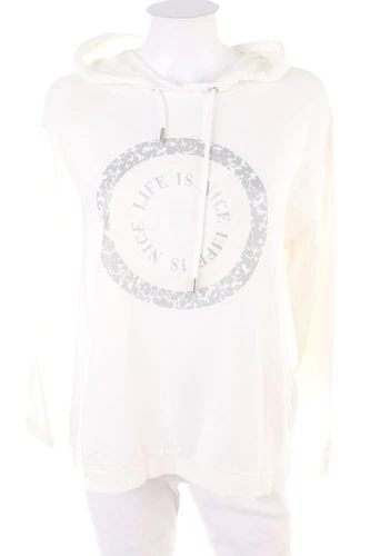 Street One Felpa con Cappuccio Hoodie L Off White