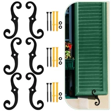MorningRo Black S Style Shutter Dogs Hardware Decorative Shutter Dog Holders ...