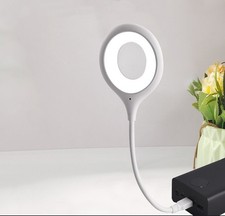 White Night Light Foldable USB Desk Portable Eye-Protected LED Lamp for Reading