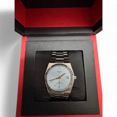 Tissot PRX Automatic Watch Ice Blue Dial Stainless Steel Silver