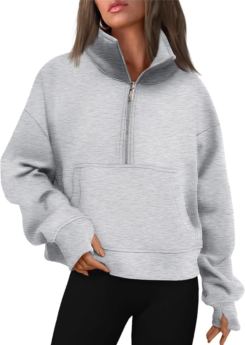 Zip neck cheap sweatshirt womens