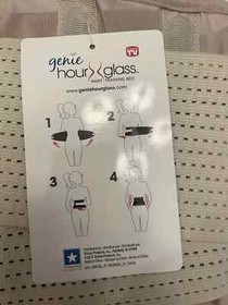 Genie Hourglass Waist Training Belt Corset Beige Size 1X/2X New