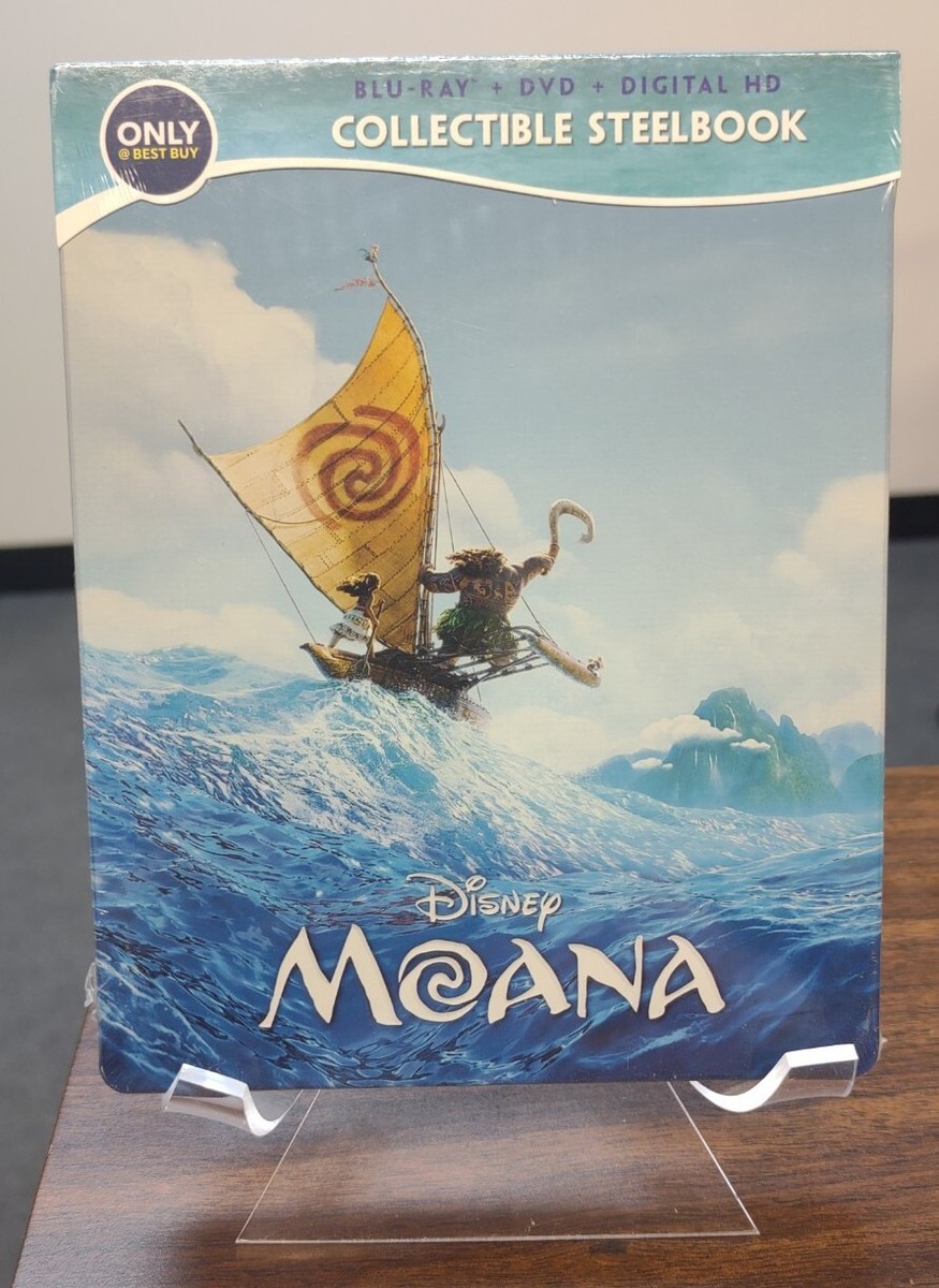 NEW SEALED MINT Disney's Moana STEELBOOK (Blu-ray+DVD+Digital HD