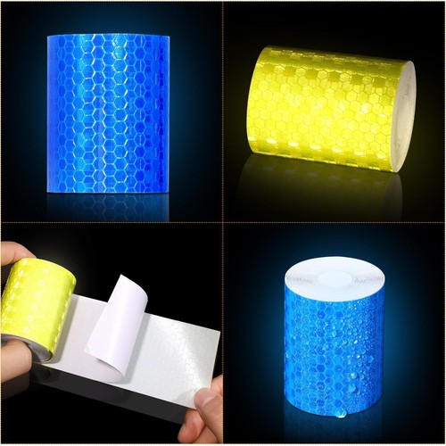 FEBSNOW Reflective Tape 6 Rolls Outdoor Waterproof Reflective Warning Tape Night - Picture 5 of 7
