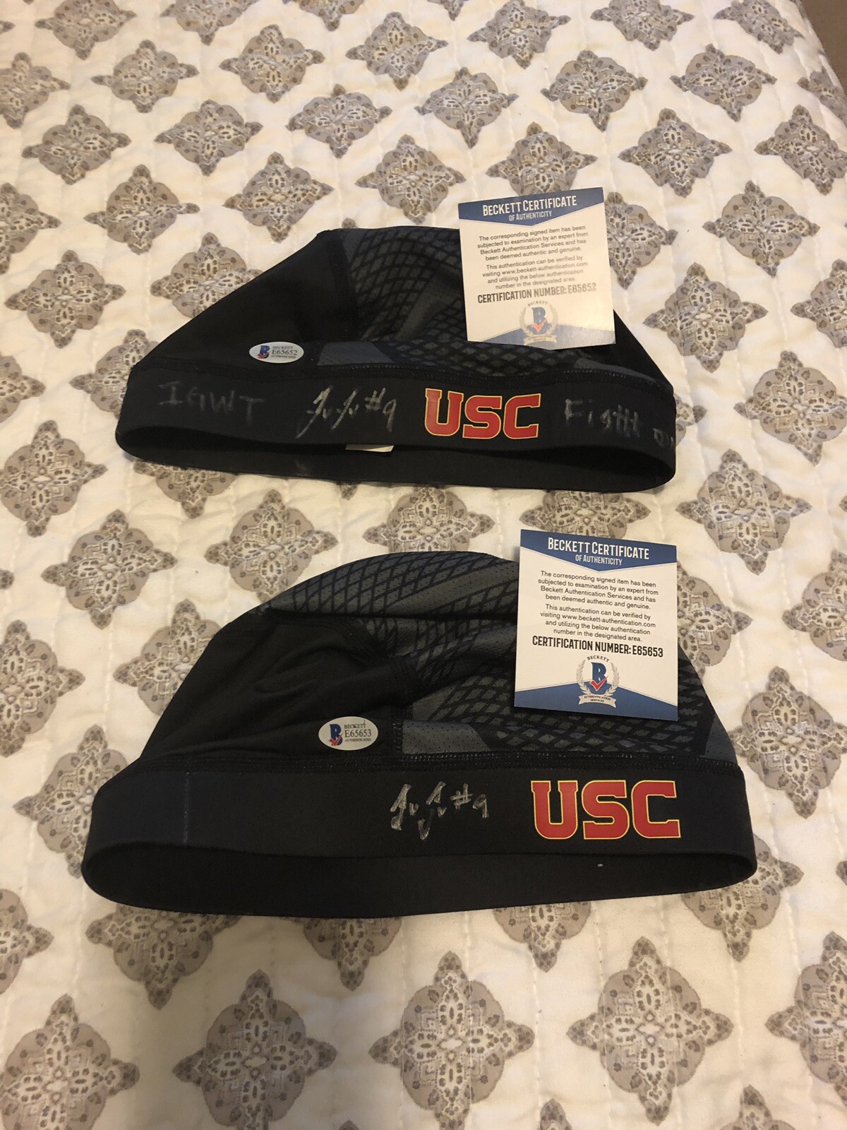 JuJu Smith-Schuster Autographed Signed USC Trojans Ju Ju Smith Schuster BGS HEADBANDS 