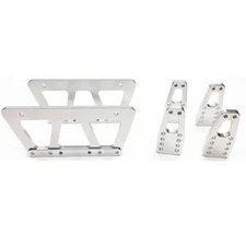 FLYXM Alloy Chassis Lift Plate Kit for 1/10 RC Axial SCX10 Model Car Part Silver
