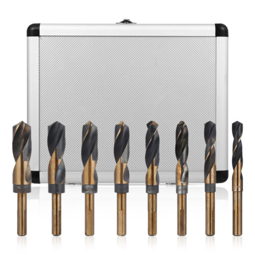  8 Pcs 8-piece Set of Inch-size Equal-shank Twist Drill Bits Aluminum Box Steel - Picture 1 of 11