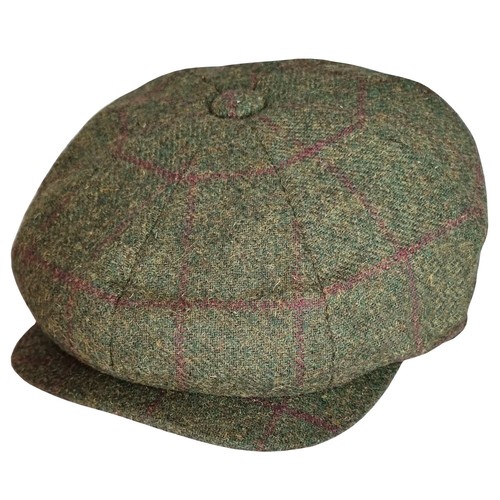 Newsboy Hat Tweed Baker Boy Cap Flat Gatsby IN Green - S,M,L,XL -