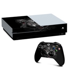Xbox One S Console Skins Decal Wrap ONLY Angry Wolves Pack Howling