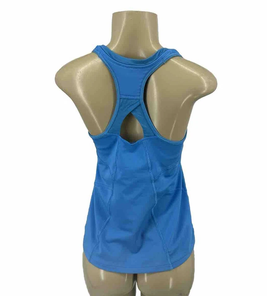 Athleta 34B Women Sky Blue VaVa Built in Bra Tank Top Style 903753 Racerback 1-5 - Image 3 of 4