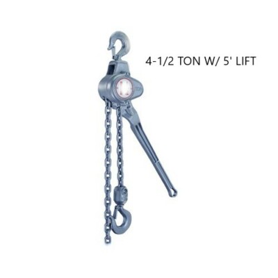 CMCO - COFFING MA MODEL 4-1/2 TON ALUMINUM RATCHET LEVER HOIST 5' LIFT