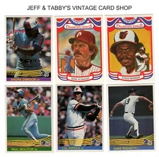 1984 DONRUSS BASEBALL STARS AND ROOKIES / SEE DROP DOWN MENU 4 CARD U WILL GET