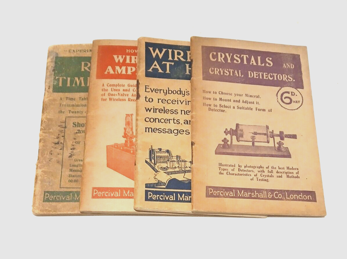 1920s Books Vintage Telegraphy Telephony Crystal Wireless Amplifier Marconi era