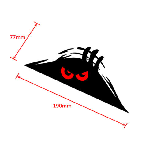 1x Red Eyes Monster Peeper Scary Car Bumper Window Decals Sticker Accessories - Picture 3 of 12