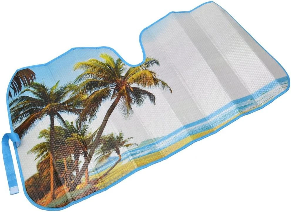 For Chevy New Large 57x27 Beach Car Windshield Popups Sunshade Bundle