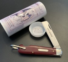 RARE GEC GREAT EASTERN CUTLERY 15 RED LINEN MICARTA NAVY POCKET KNIFE 1/52
