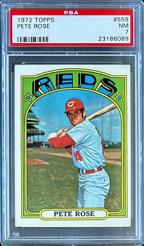 1972 TOPPS #559 PETE ROSE PSA 7 NM REDS