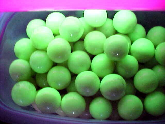 10 MARBLE KING BURMESE GLASS UV REACTIVE  9/16 " ( + or-)MARBLES $8.99