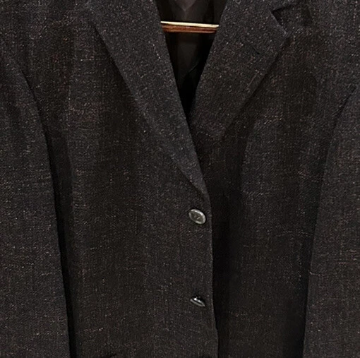 Blazer HUGO BOSS SIRRAH lã seda tweed jaqueta patch bolso EUA 40R - Imagem 2 de 4