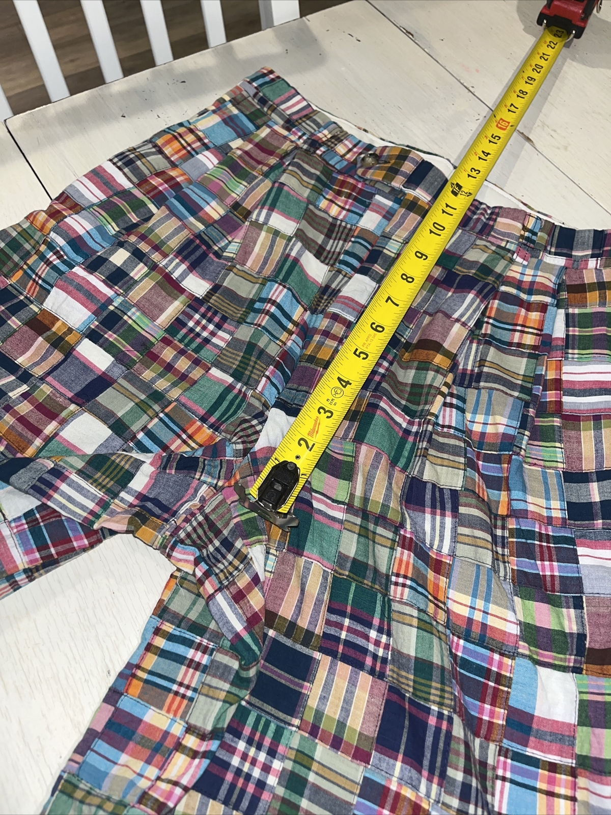 BERLE Patchwork Madras Multicolored Structured Go… - image 4