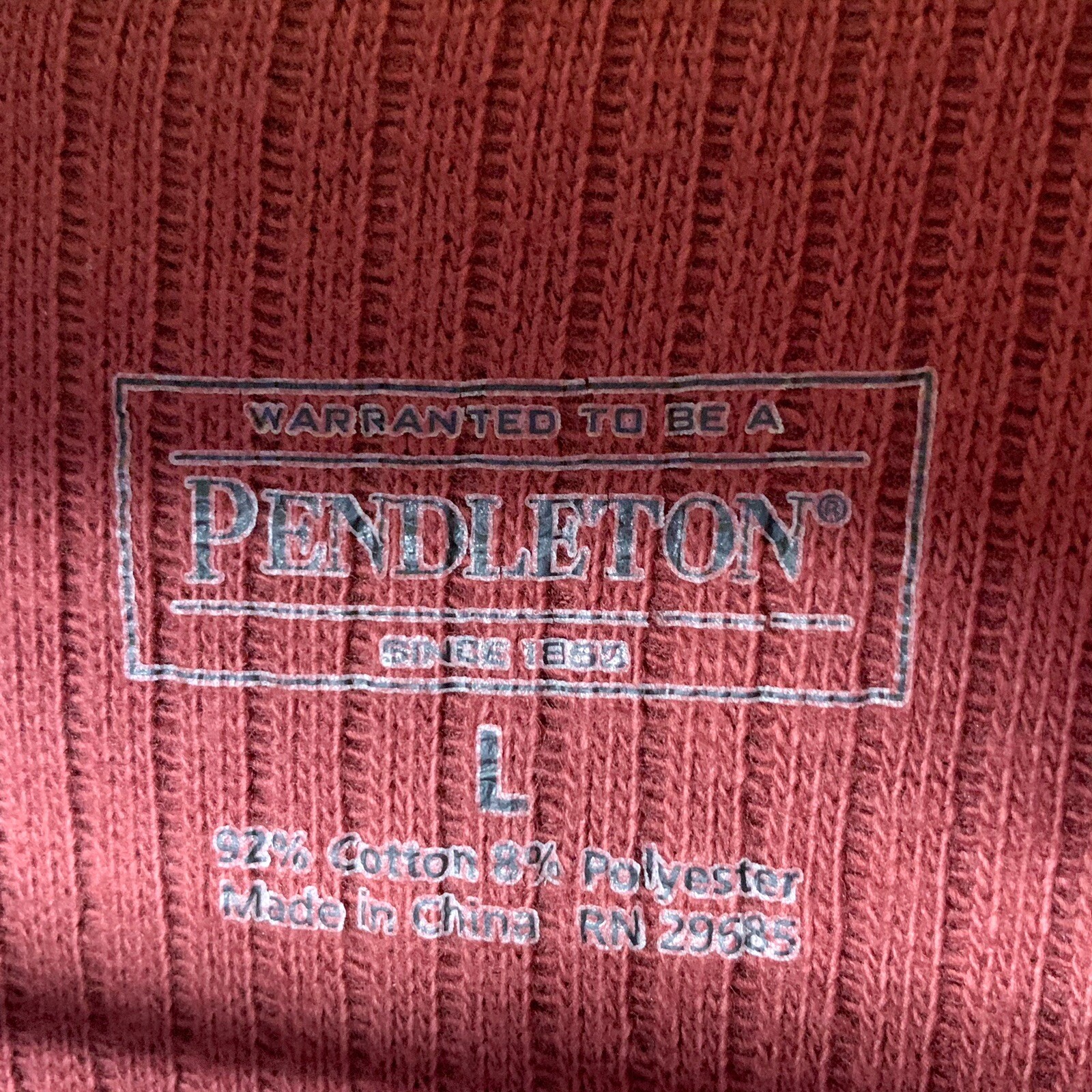 Pendleton 1/4 Zip Pullover Sweater Brown size L C… - image 5