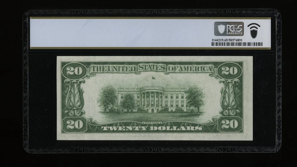 DBR 1928 $20 FRN Minneapolis Numeral Fr. 2050-I PCGS-B 65 PPQ Serial I02031433A - Image 2 of 2